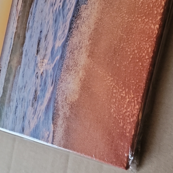 💚1pc Living Room Decor Canvas Wall Art Decorative Frame Wall Decor, Beach - Picture 3 of 5